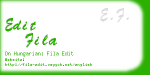edit fila business card